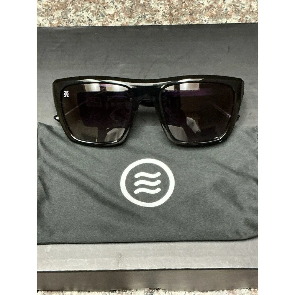 NEVEN Widowmaker Carbon Rectangle Sunglasses Men Black Frame Gray Tinted Lens
